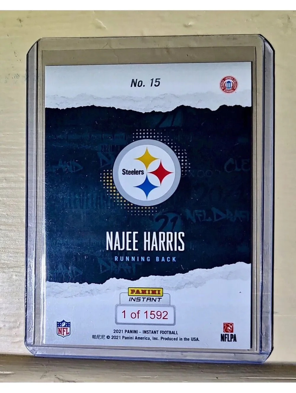 Najee Harris 2021 Panini NFL Instant Draft Night #15 Rookie Card 1 of 1592